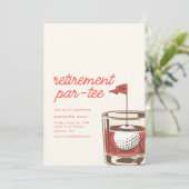 Pensionierung pro T-Shirt Party Einladung mit Whis (Stehend Vorderseite)