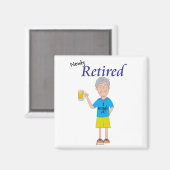 Pensionierung von Männern Magnet (Vorderseite/Rückseite)