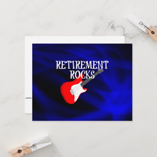 Pensionsgesteine, Rockgitarre Karte (Vorderseite/Rückseite Beispiel)