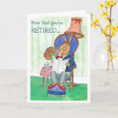 Pensionskarte für Vaterkaninchen Karte (Gelbe Blume)