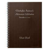 Pensionskasse Party Gästebuch, Imitate Brown Burla Notizblock (Vorderseite)