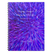 Pensionskasse Partys Gästebuch Lila Abstraktes Blu Notizblock (Vorderseite)