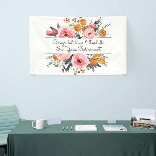 Pensionskleidung Rosa Blüte Banner (Messeveranstaltung)