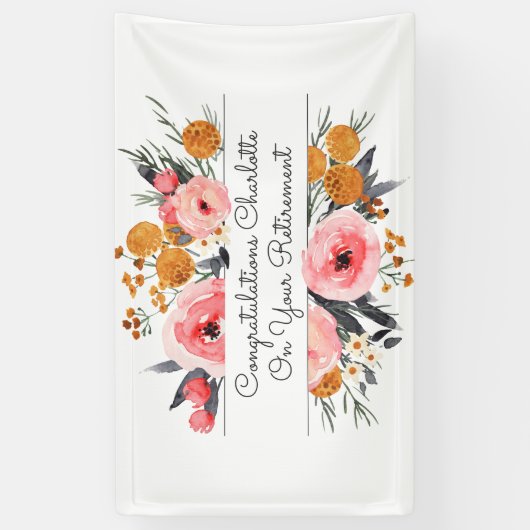 Pensionskleidung Rosa Blüte Banner (Vertikal)