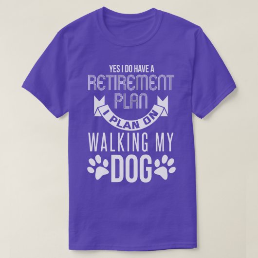 Pensionsplan Hund Lover T-Shirt (Design vorne)