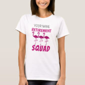 Pensionsquad pink flamingo Custom pensionname T-Shirt (Vorderseite)