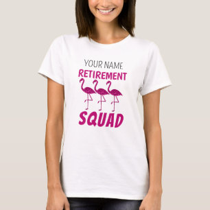 Pensionsquad pink flamingo Custom pensionname T-Shirt