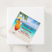 Pensionssommer Farewell Cocktail Beach Party Geschenkanhänger (Beispiel)