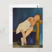 Pensive Ballerina Postkarte (Vorne/Hinten)