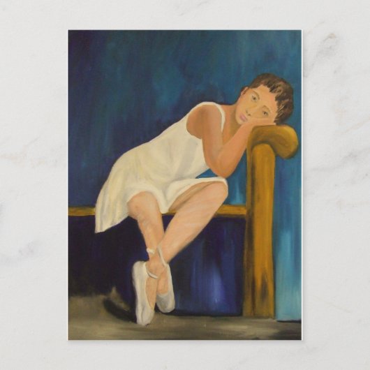 Pensive Ballerina Postkarte (Vorderseite)