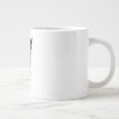 Pensive Cat Back View Tinte Art Tasse (Rechts)