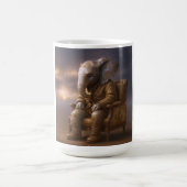 Pensive Elephant Gentleman Art Kaffeetasse (Mittel)