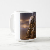 Pensive Elephant Gentleman Art Kaffeetasse (Vorderseite Links)