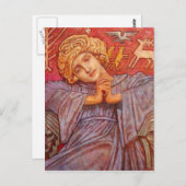 Pensive Engel Postkarte (Vorne/Hinten)