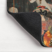 Pensive Frau in Kimono Mousepad (Ecke)