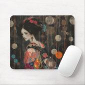 Pensive Frau in Kimono Mousepad (Mit Mouse)