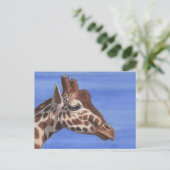 Pensive Giraffe Postkarte (Stehend Vorderseite)