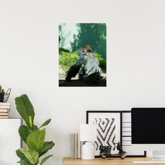 Pensive Gorilla Poster (Heimbüro)
