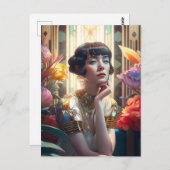 Pensive Muse Postkarte (Vorne/Hinten)