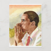 Pensive Obama Postkarte (Vorderseite)