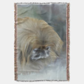 Pensive Pekingese Decke (Vorderseite Vertikal)