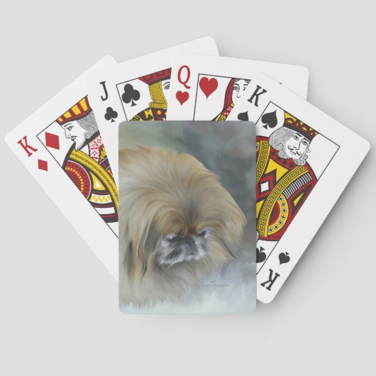 Pensive Pekingese Spielkarten (Rückseite)