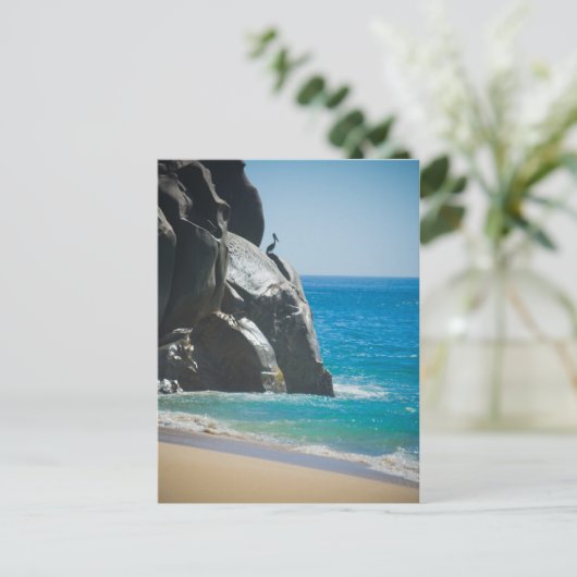 Pensive Pelican Postkarte (Stehend Vorderseite)