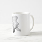 Pensive Pup Morning Tasse (VorderseiteRechts)