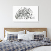 Pensive Snow Leopard von S. Ledneva-Schukina G008 Leinwanddruck (Insitu (Schlafzimmer))