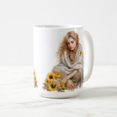 PENSIVE WASSERFALLMÄDCHEN MIT BLONDE-HAAR KAFFEETASSE (VorderseiteRechts)