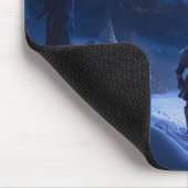 Pensiver Ritter des Winterwunderlandes Mousepad (Ecke)