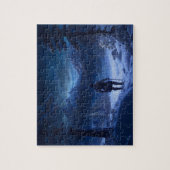 Pensiver Ritter des Winterwunderlandes Puzzle (Vertikal)