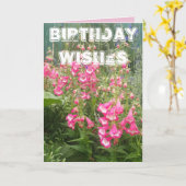 Penstemon Flower Garden Blumenstrauß Geburtstagska Karte (Gelbe Blume)