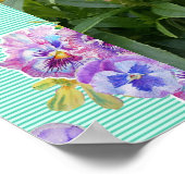 Penstemon Pink Blume Foto Garten Poster (Ecke)