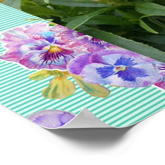 Penstemon Pink Blume Foto Garten Poster (Ecke)