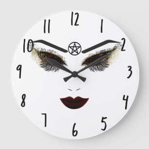 Pentacle Beauty Gesicht Wimpern & Dunkle Lippen Ma Große Wanduhr