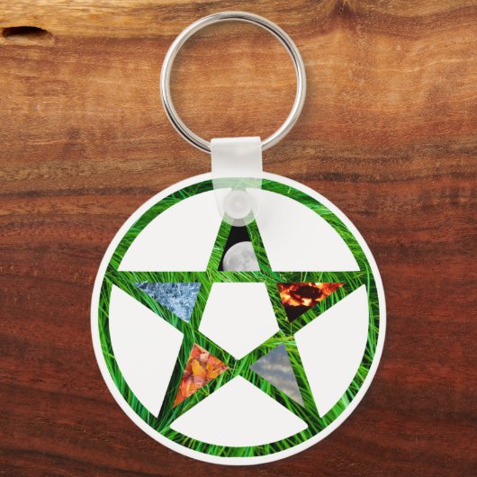 Pentacle with Elements Schlüsselanhänger (Vorderseite)