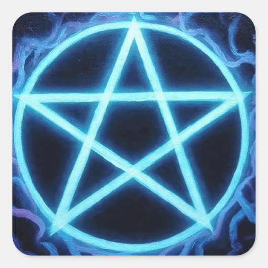 Pentacles4Heiden Quadratischer Aufkleber (Vorderseite)