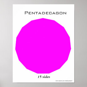 Pentadecagon Plakat des Polygons