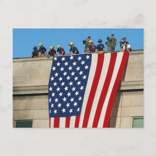 Pentagon-9/11-Flagge Postkarte (Vorderseite)