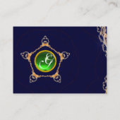 PENTAGON Monogram Smaragdgrün, blau Visitenkarte (Rückseite)