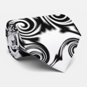 Pentagon Schwarz auf Weiß Krawatte (Gerollt)