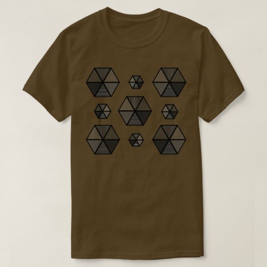 PENTAGON SHAPES PATTERDesign T-Shirt (Design vorne)
