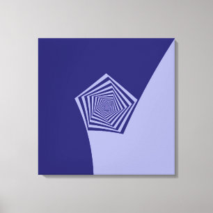 Pentagon Spiral Blues Canvas Print Leinwanddruck