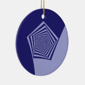 Pentagon Spiral Blues Ornament (Rechts)