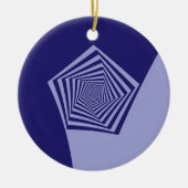 Pentagon Spiral Blues Ornament (Vorne)