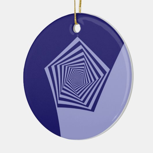 Pentagon Spiral Blues Ornament (Links)