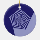 Pentagon Spiral Blues Ornament (Hinten)