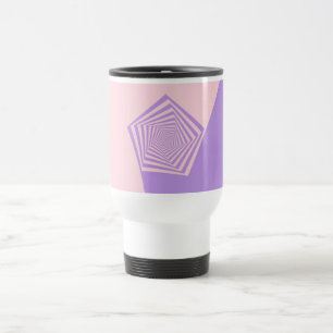 Pentagon Spiral in Pink und Lavendel Tasse