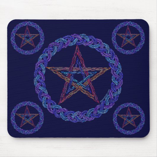 Pentagram Art Pagan Wicca Mousepad (Vorne)